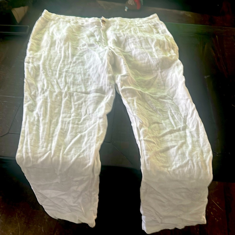 Lined luxury white pants